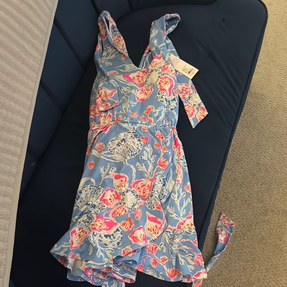 Lilly Pulitzer Blue and Pink Mini Dress - Picture 1 of 1